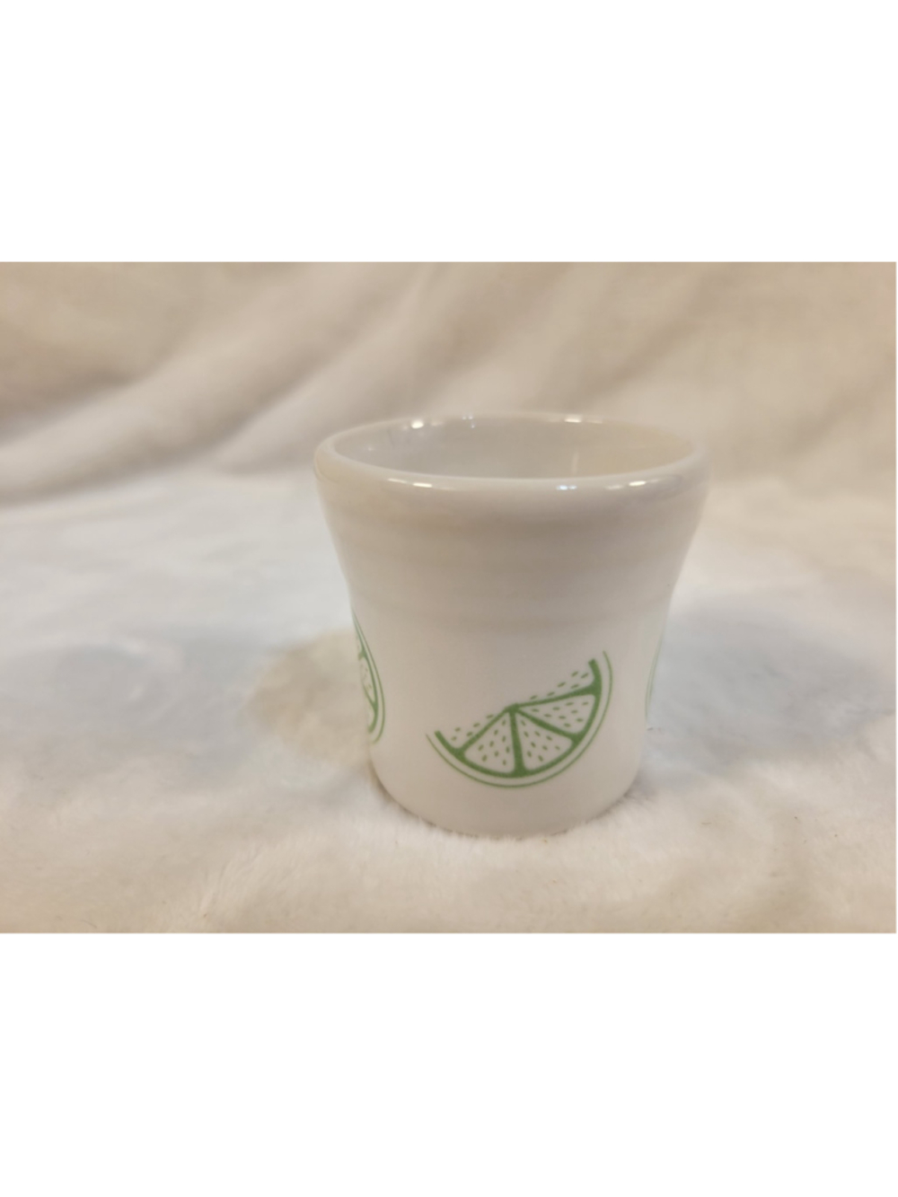 Fiesta Lime Citrus Shot Glass in White Fiestaware FTCCO Exclusive New Fiestaware